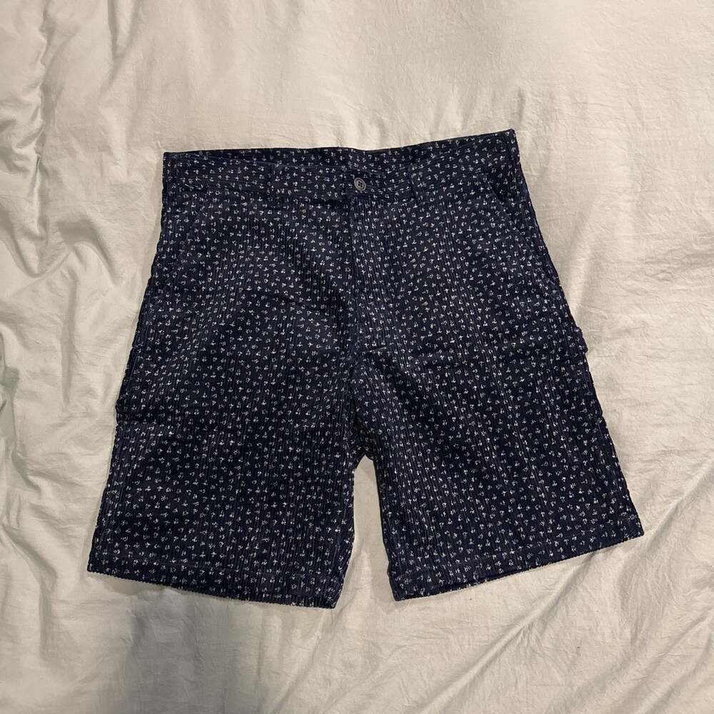 Emotionally Unavailable Shorts‎ Cotton Geometric Print Made in Japan Navy Large